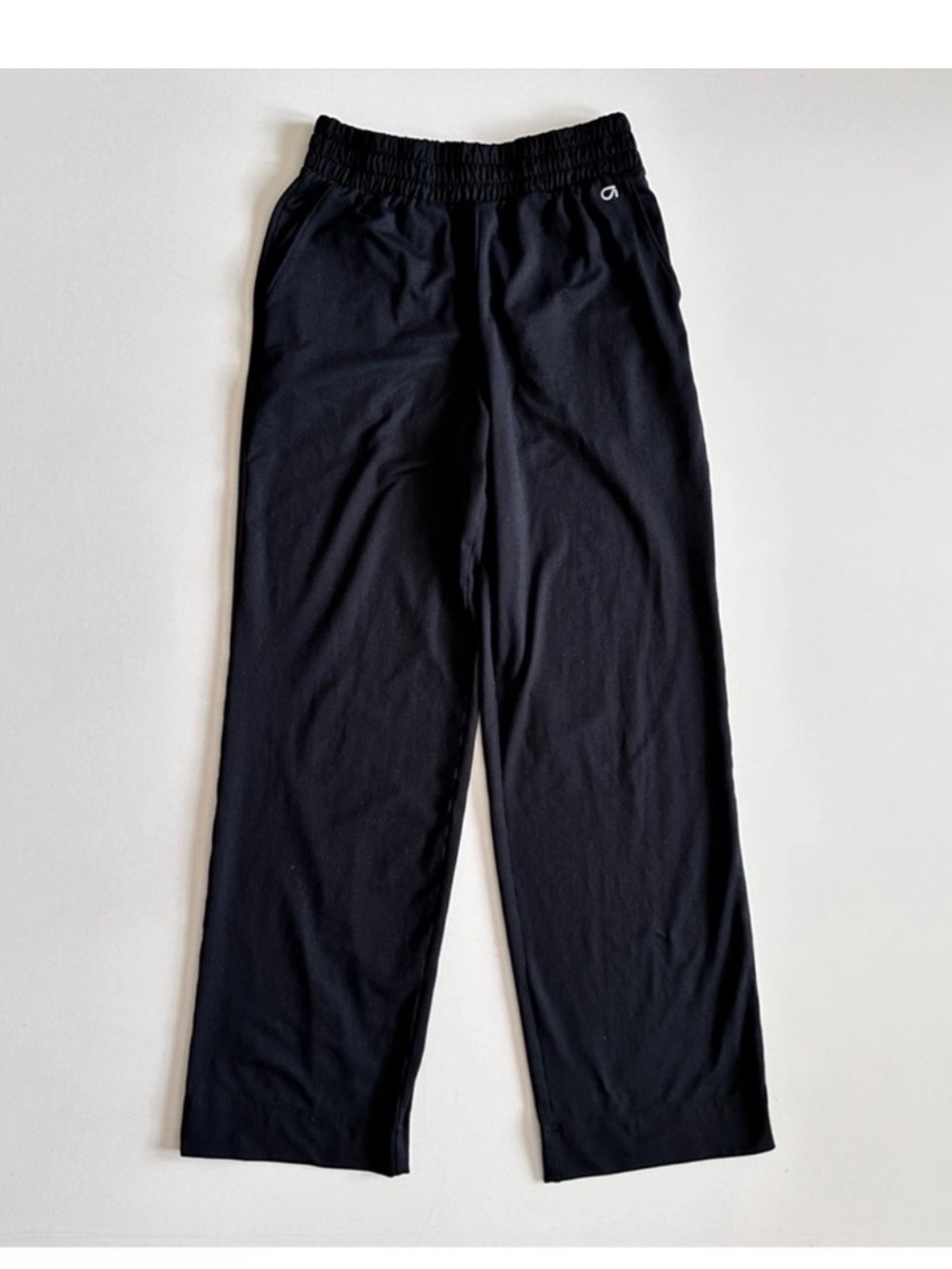 GAP FIT Brushed Tech Jersey Black Straight Pants XS